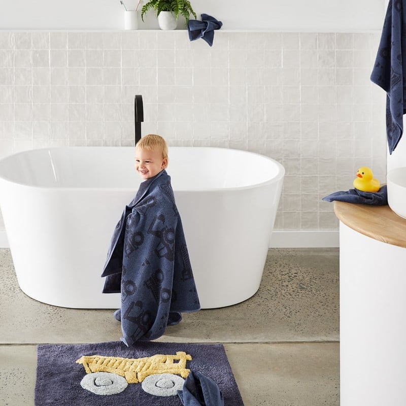 Construction Zone Navy Towel Range