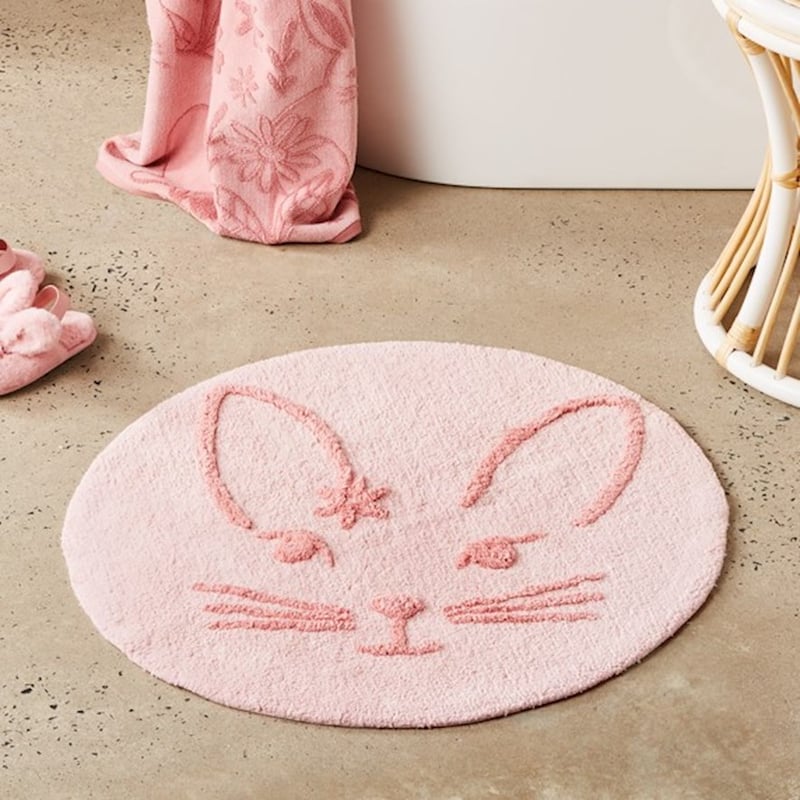 Pink Bunny Bath Mat