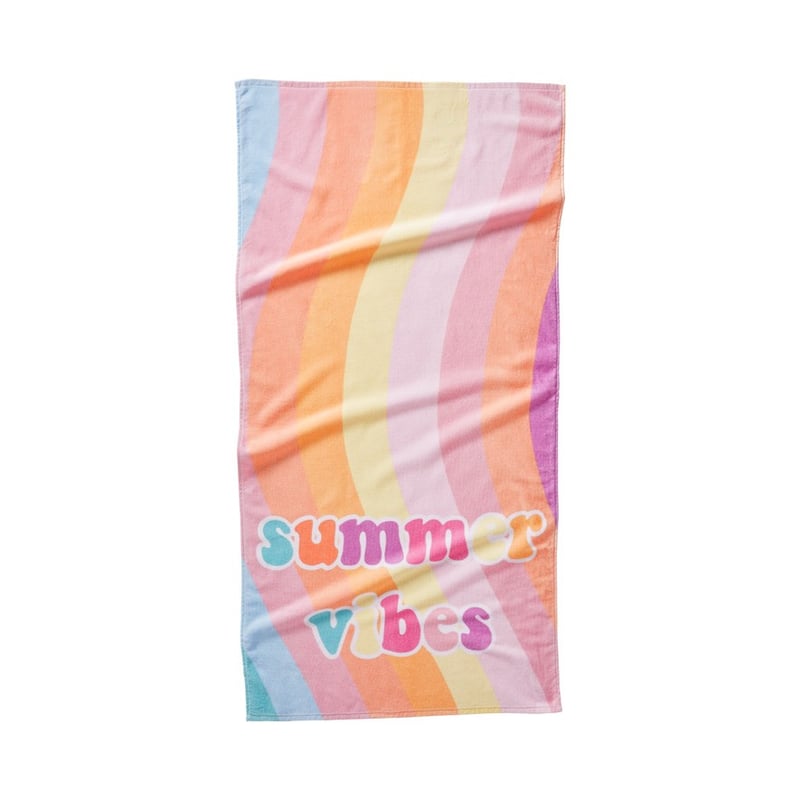Summer Vibes Printed Beach Towel