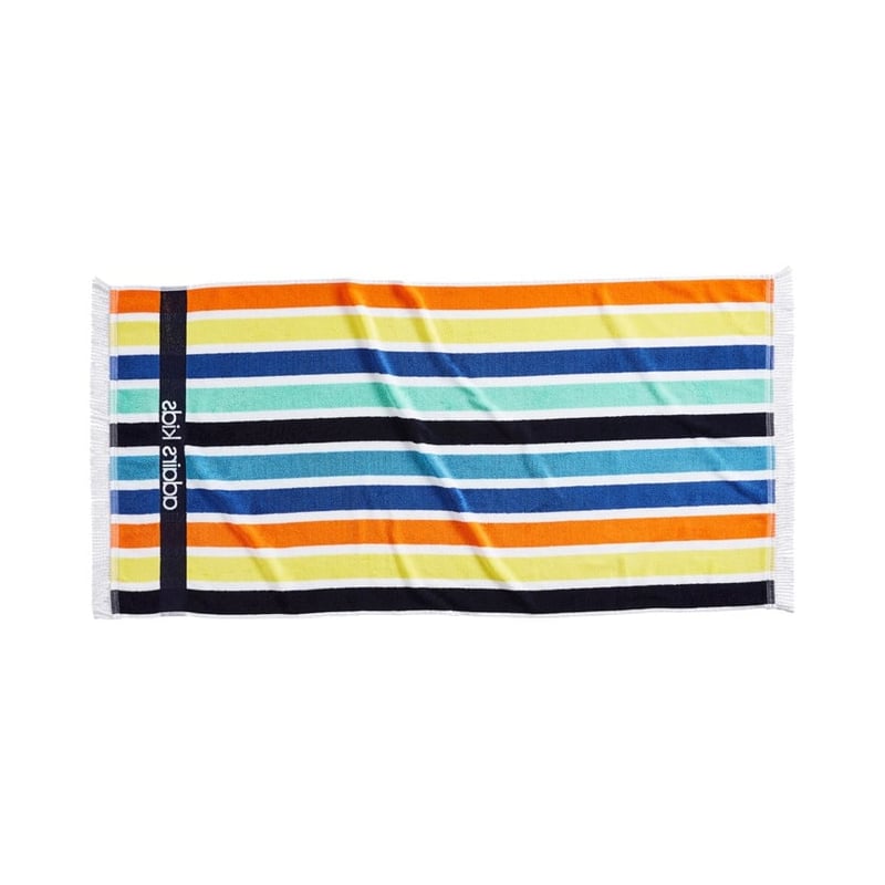 Velour Blue Stripe Beach Towel