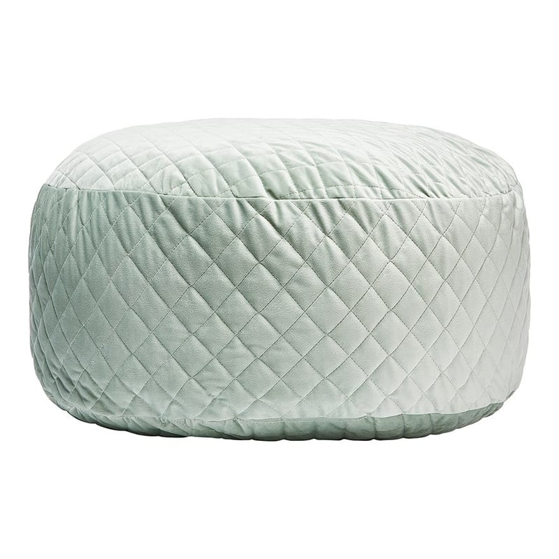 Moss Green Quilted Velvet Floor Cushion