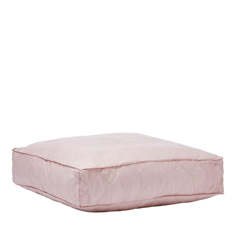 Vintage Wash Quilted Powder Pink Floor Cushion 
