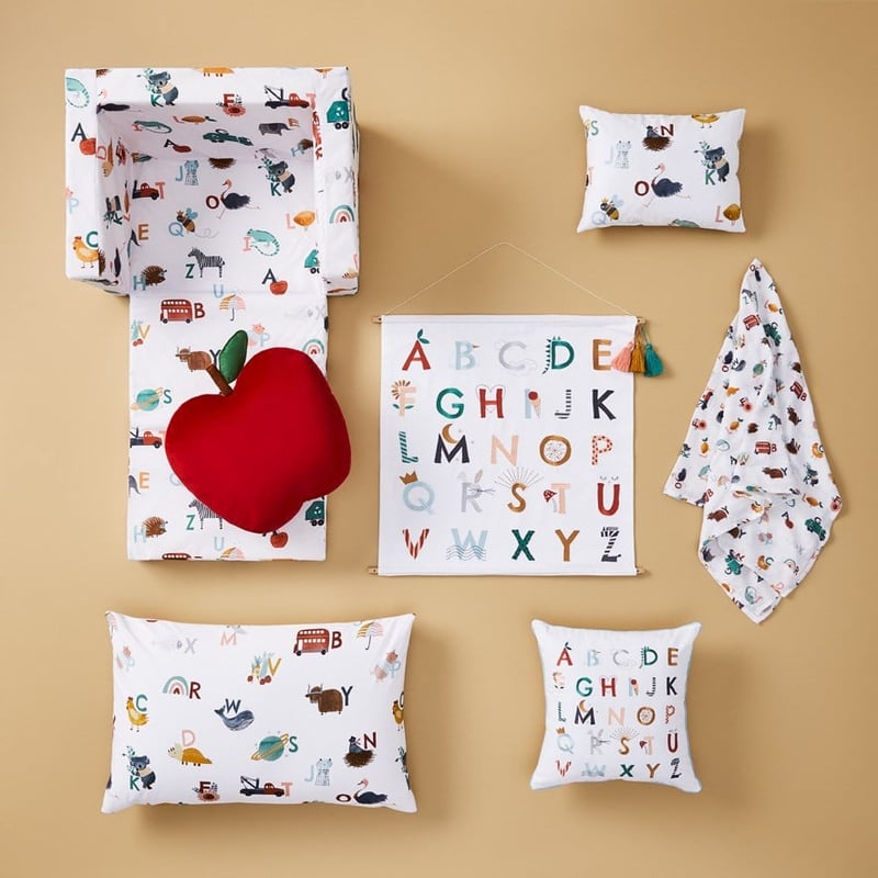 A Is For Embroidered Alphabet Cushion 