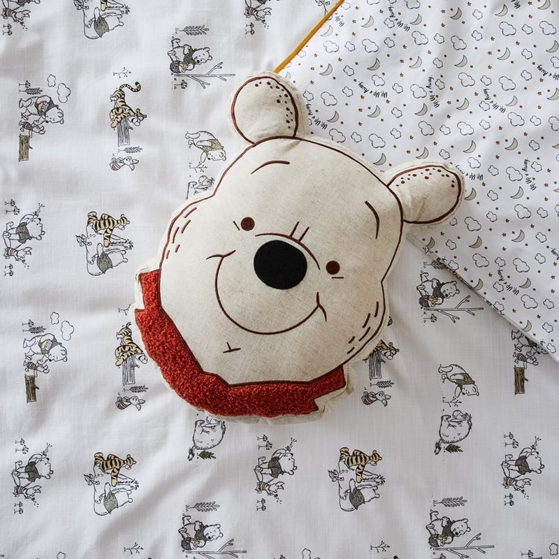 Disney Winnie The Pooh Natural Pooh Bear Face Cushion