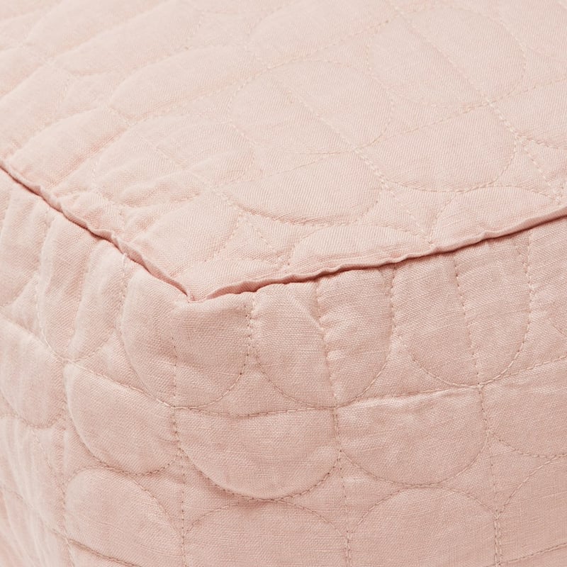 Vintage Washed Linen Nude Pink Floor Cushion