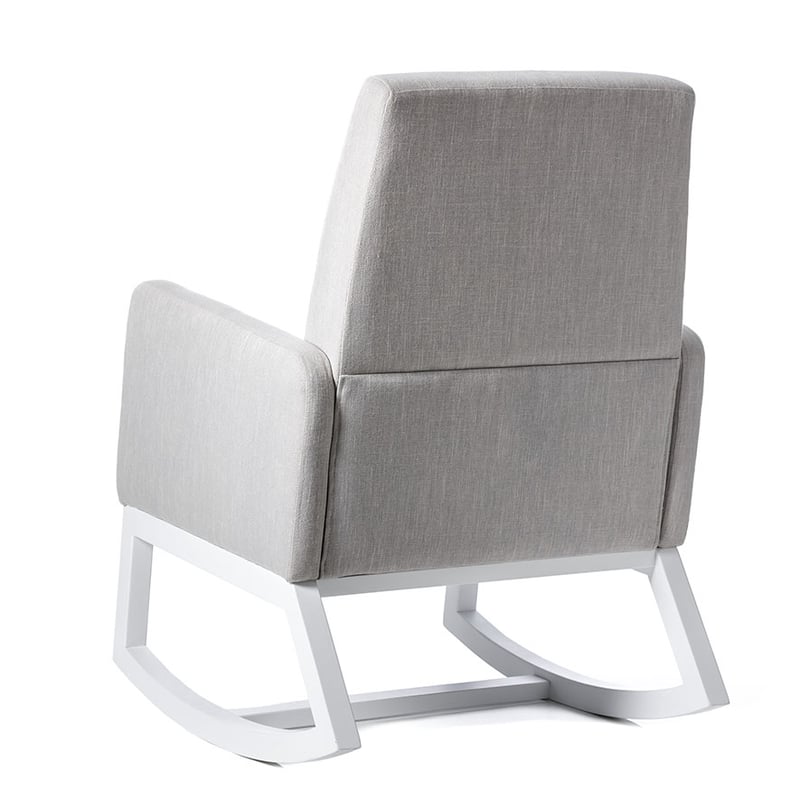 Carter Rocking Chair Silver & White