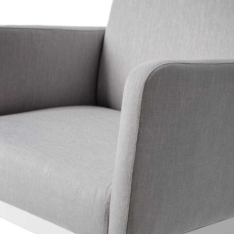 Carter Rocking Chair Silver & White