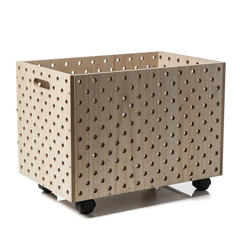 Toy Box on Wheels Natural
