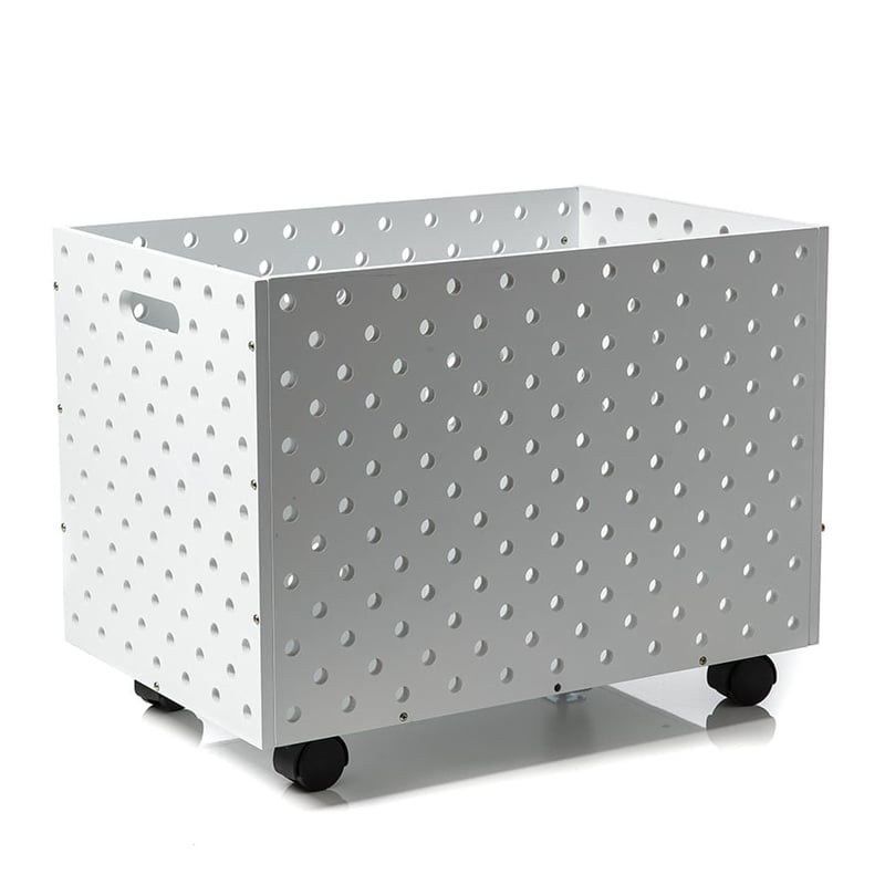 Toy Box on Wheels White 