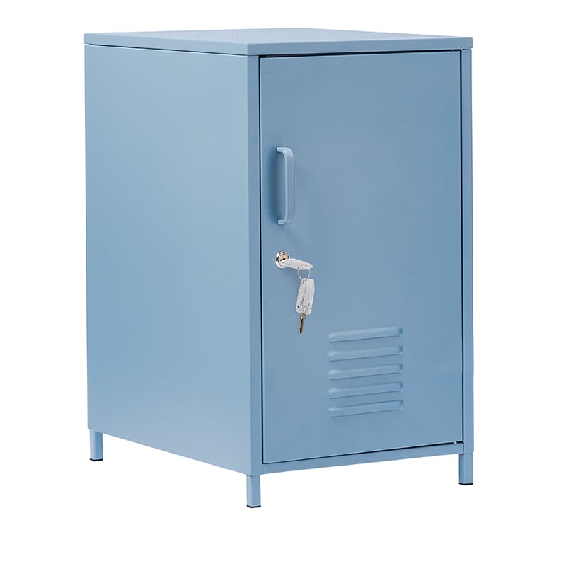 Blue Locker Side Table