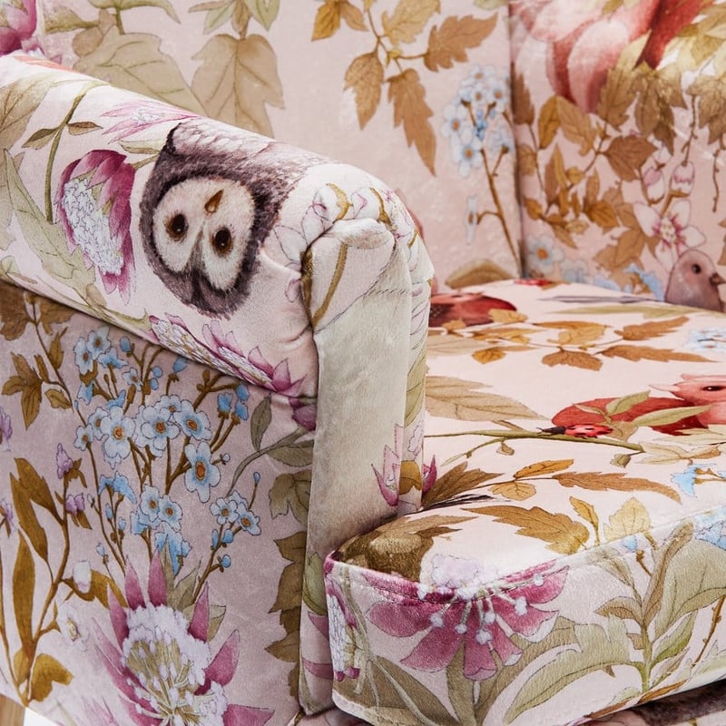 Fleur Harris Woodlands Pink Mini Armchair