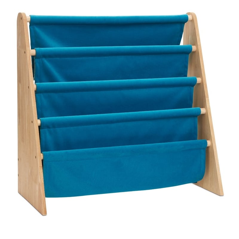 Haven Velvet Ocean Blue 4 Tier Bookshelf 