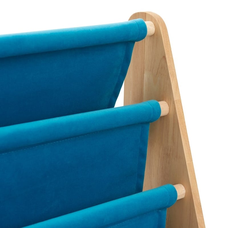 Haven Velvet Ocean Blue 4 Tier Bookshelf 