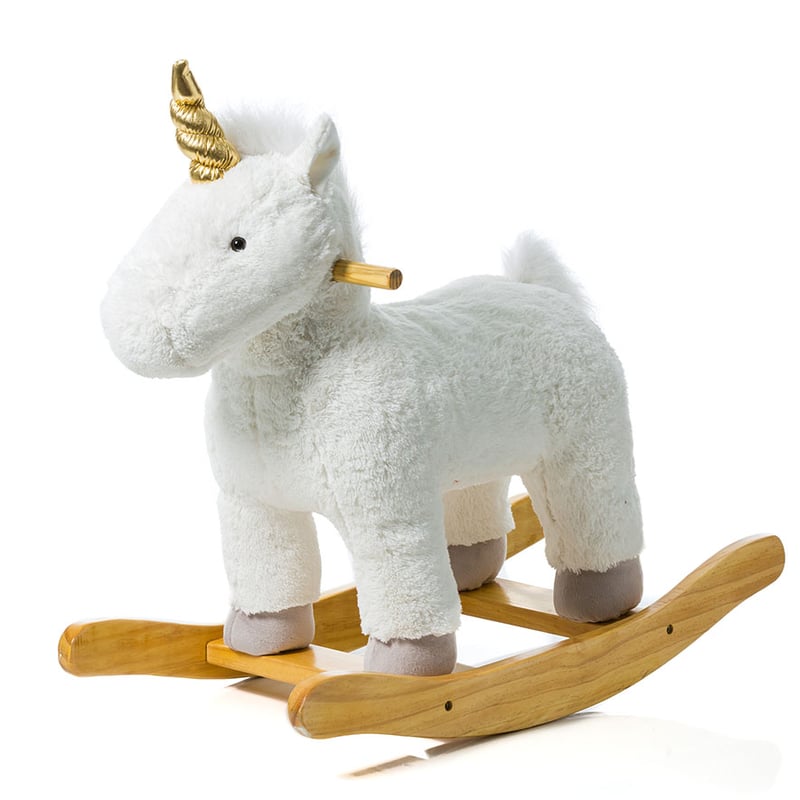 Cuddle Toy Rocking Animal - White Unicorn