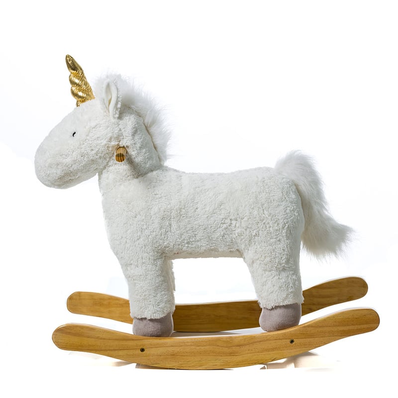 Cuddle Toy Rocking Animal - White Unicorn
