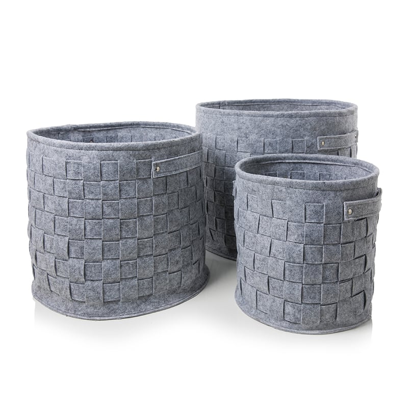 York Felt Baskets Set of 3