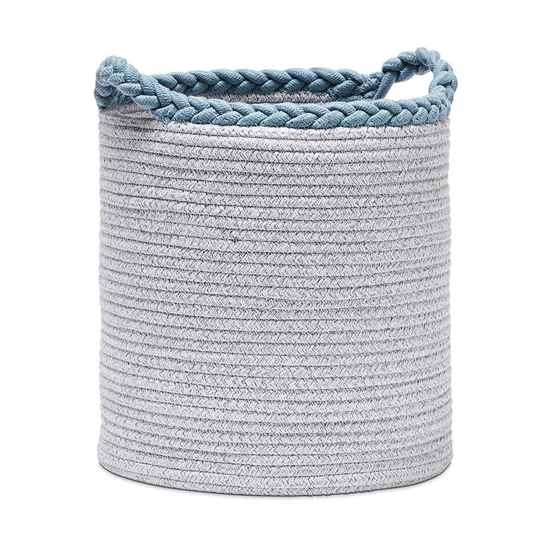 Cable Set of 2 Grey & Blue Baskets