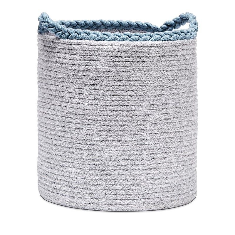 Cable Set of 2 Grey & Blue Baskets