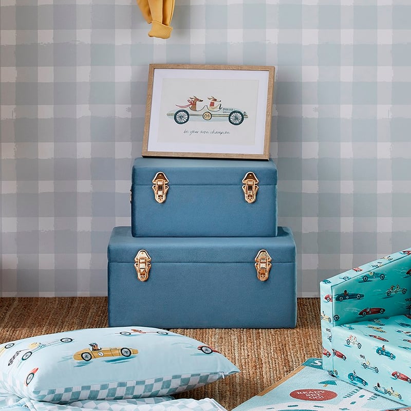Heirloom Blue Storage Trunk 