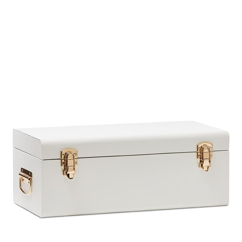 Metal Heirloom White Storage Trunks 