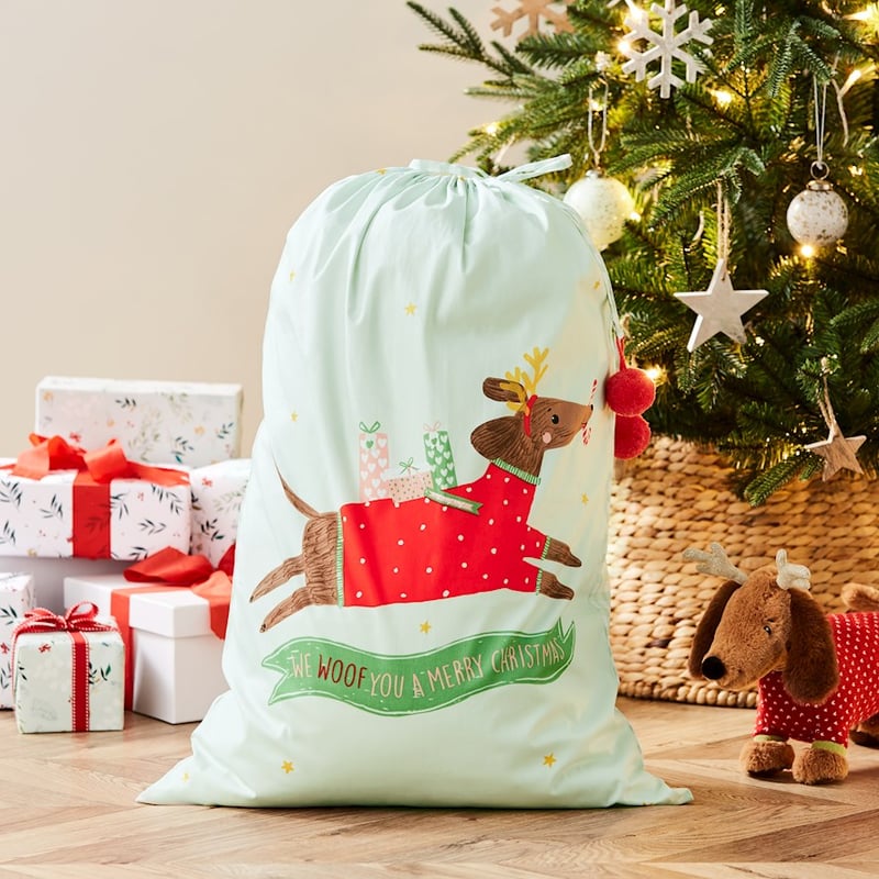 Xmas Woof you a Merry Christmas Santa Sacks 