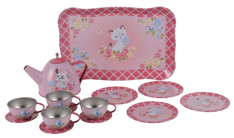 Vintage Tea Set Kittens & Puppies
