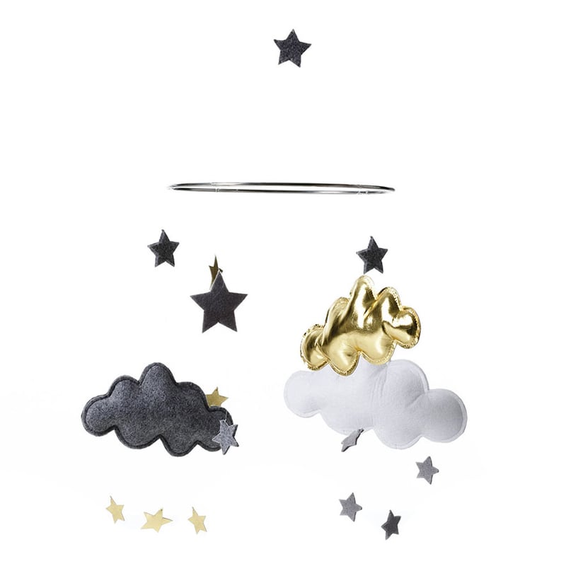 Up in the Clouds Baby Mobile Gold 