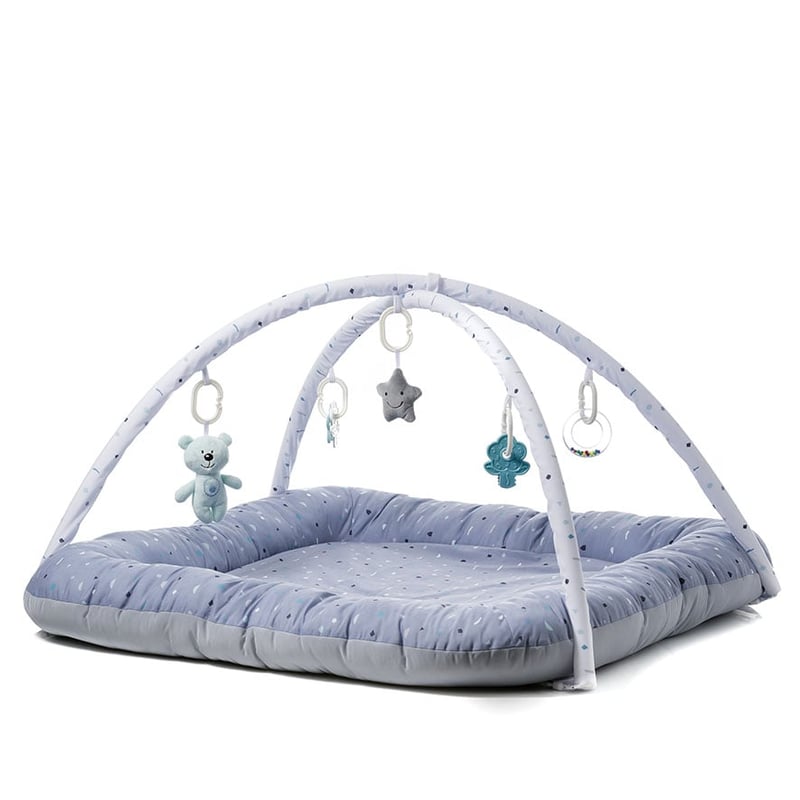 Baby Play Mat Sqaure Grey Geometric