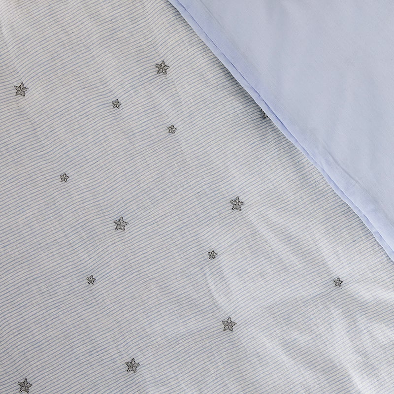 Little Dreamer Cot Coverlet Set Blue 
