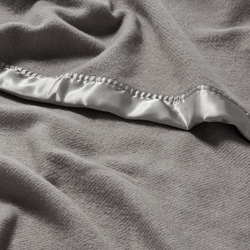 Bamboo Wool Blanket in Pale Grey 