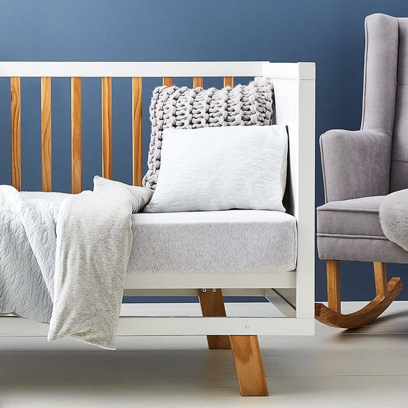 Jersey Cloud Cot Blue & Grey Quilt Cover Set