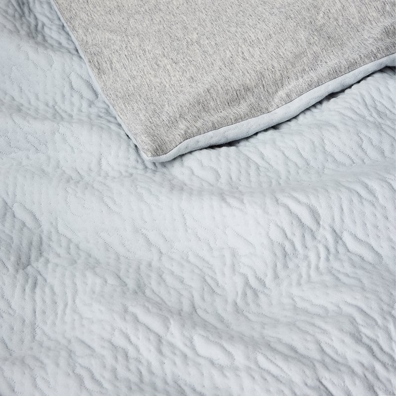 Jersey Cloud Cot Blue & Grey Quilt Cover Set