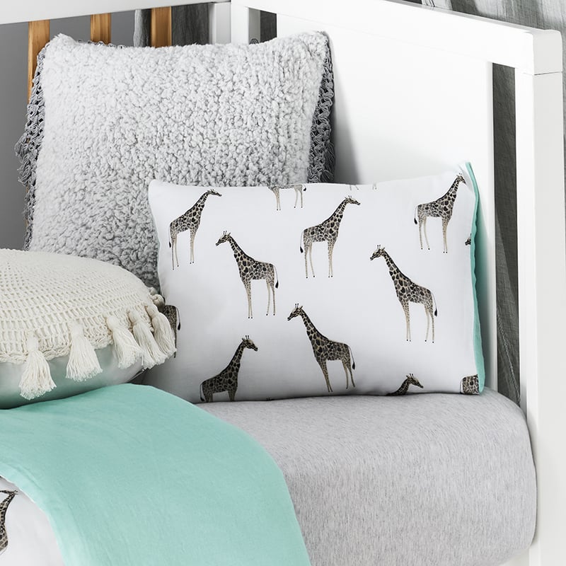 Giraffe Cot Grey Quilt Cover Set