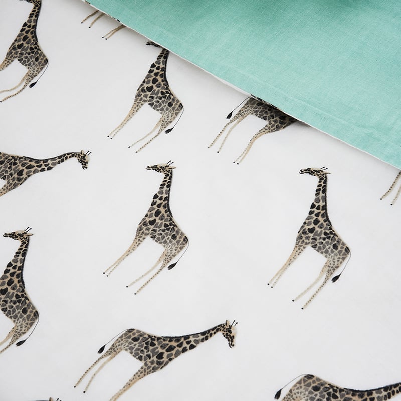 Giraffe Cot Grey Quilt Cover Set
