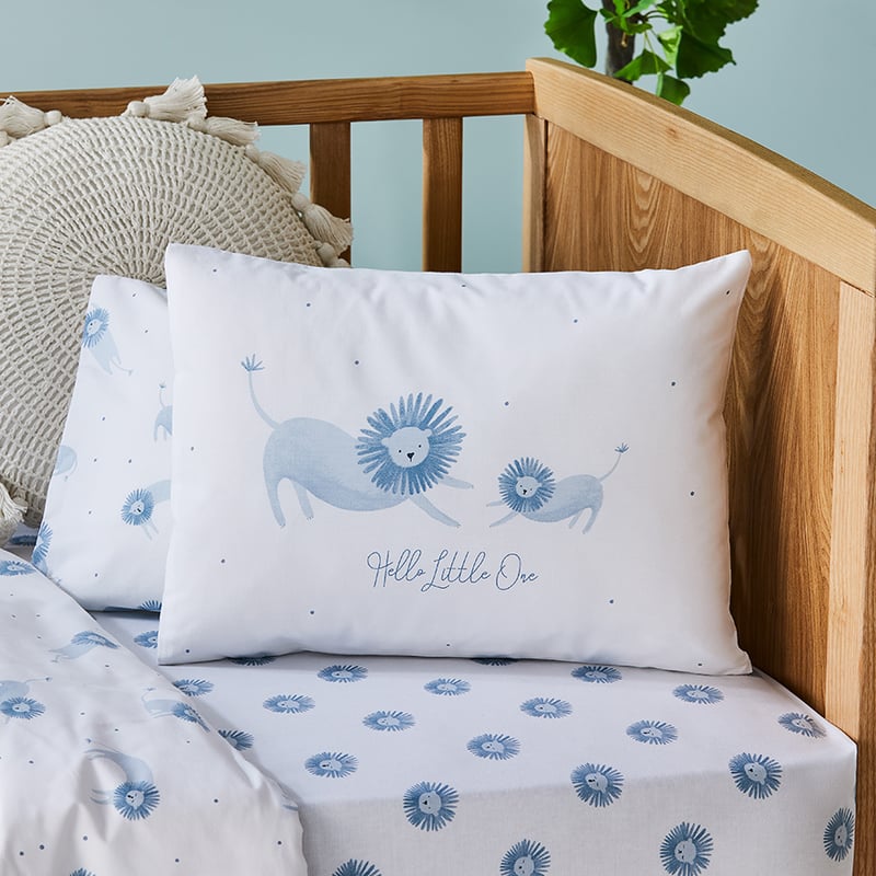 Decorative Little Lion Cot Text Pillowcase