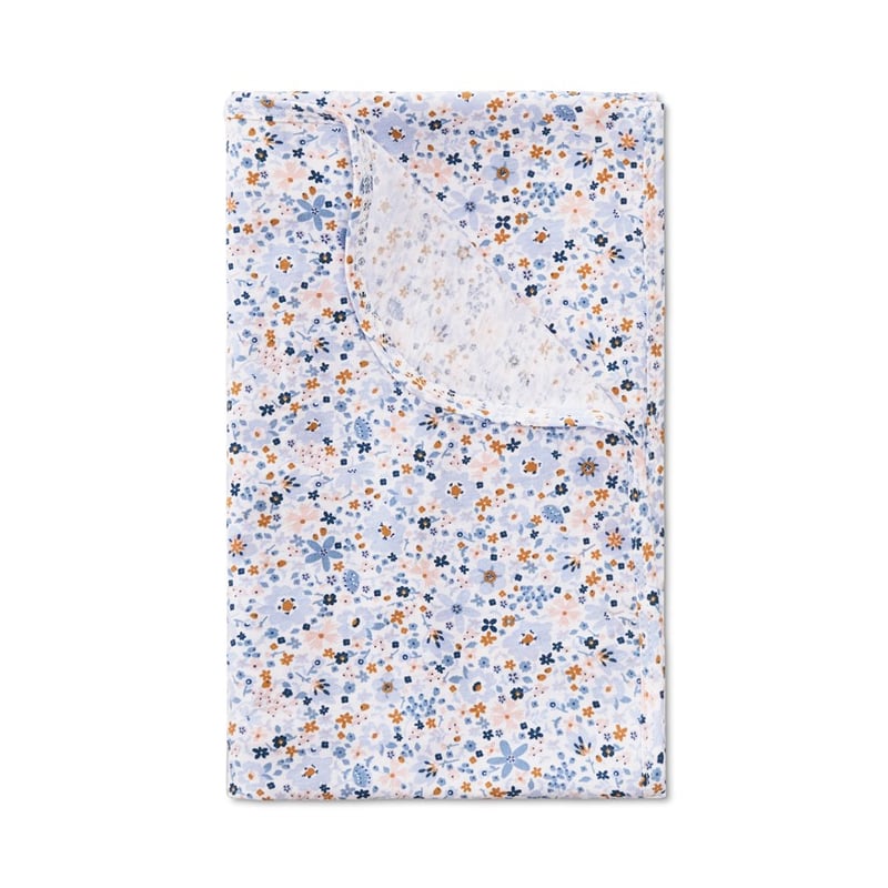 Astrid Floral Powder Blue Bunny Blanket