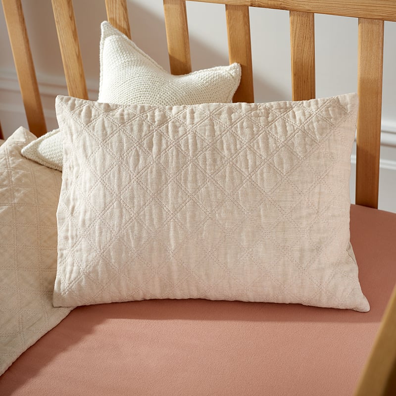 August Linen Cotton Quilted Cot Quilt Cover Set