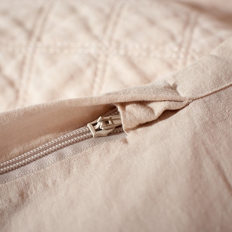 August Linen Cotton Quilted Cot Quilt Cover Set