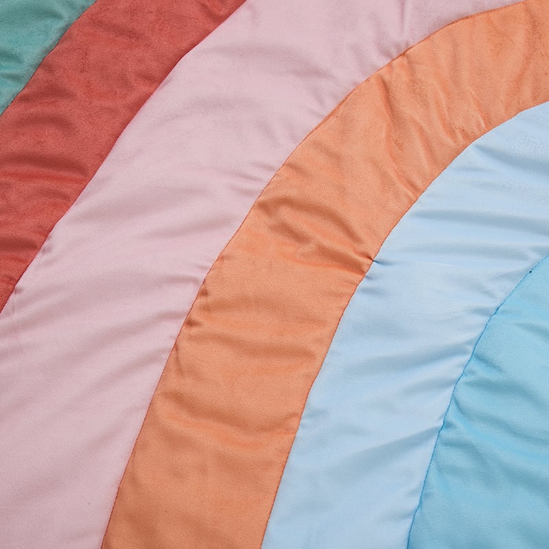 Rainbow Desert Velvet Quilted Play Mat