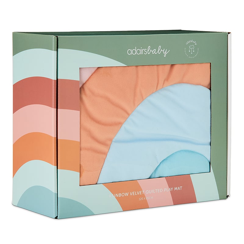Rainbow Desert Velvet Quilted Play Mat