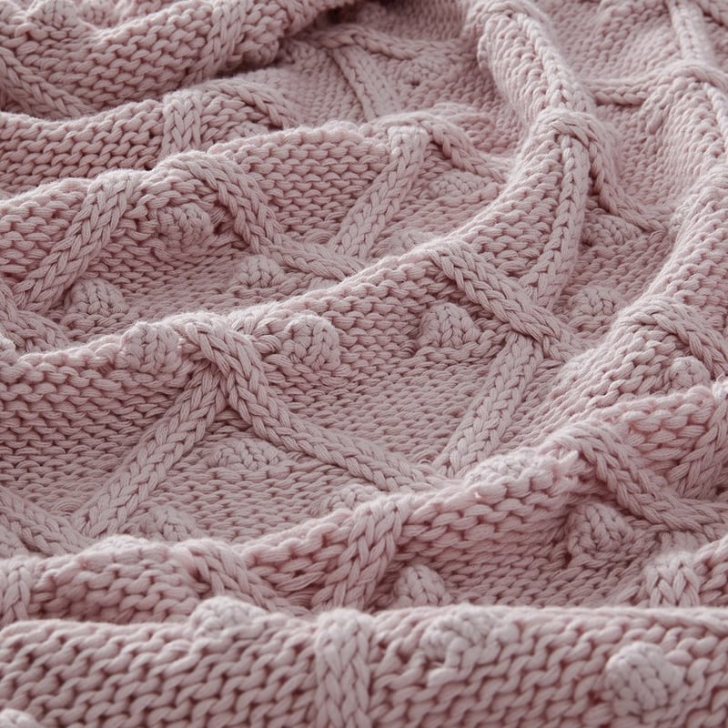 Remi Dusty Pink Organic Cotton Baby Blanket