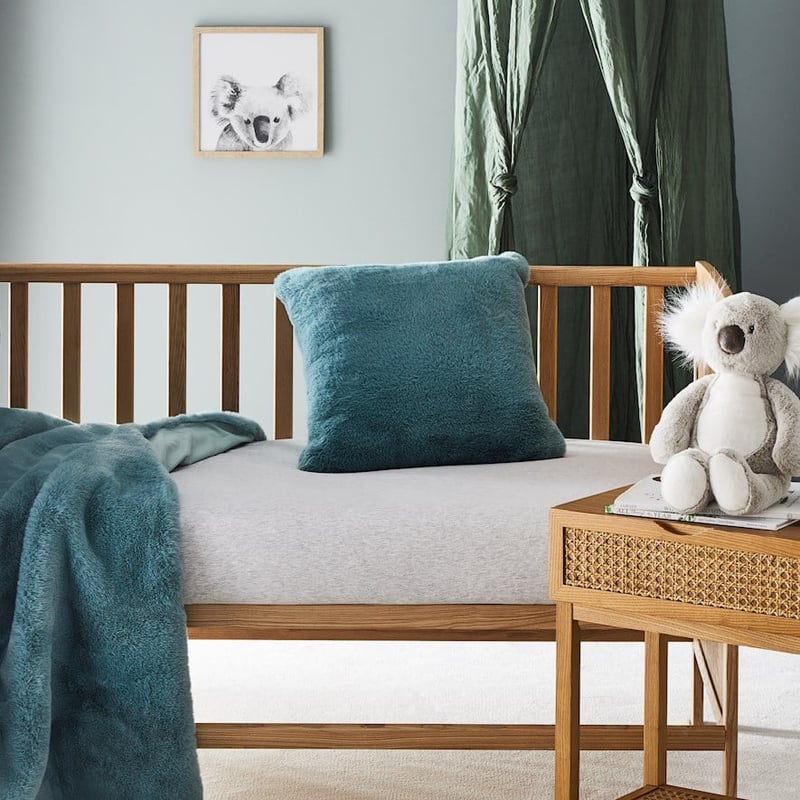Cotton Jersey Marle Grey Fitted Sheet Set 2 Pack