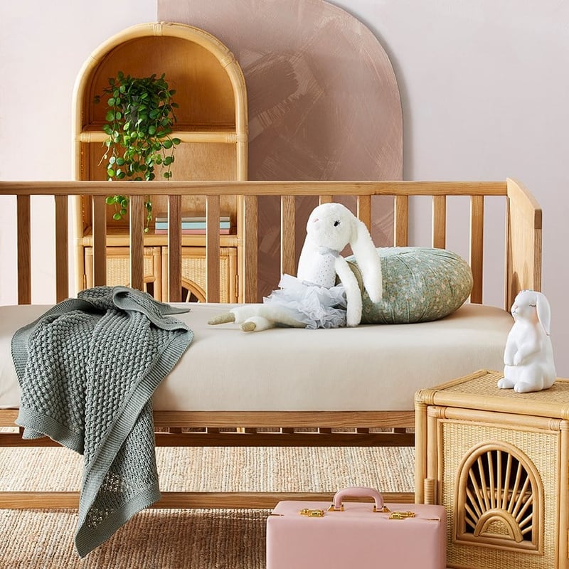 Cotton Jersey Baby Fitted Natural Sheet Set 2 Pack