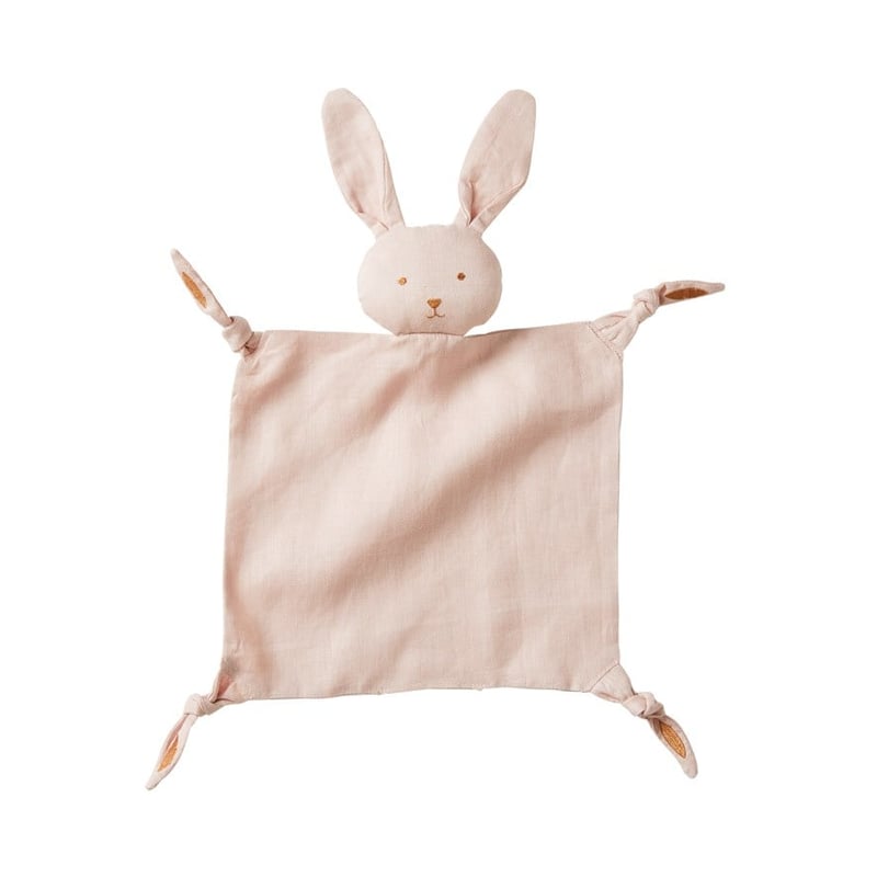 Vintage Washed Linen Nude Pink Bunny Comforter