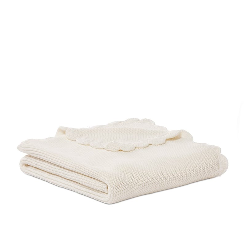 Lennox Ivory Organic Cotton Baby Blanket