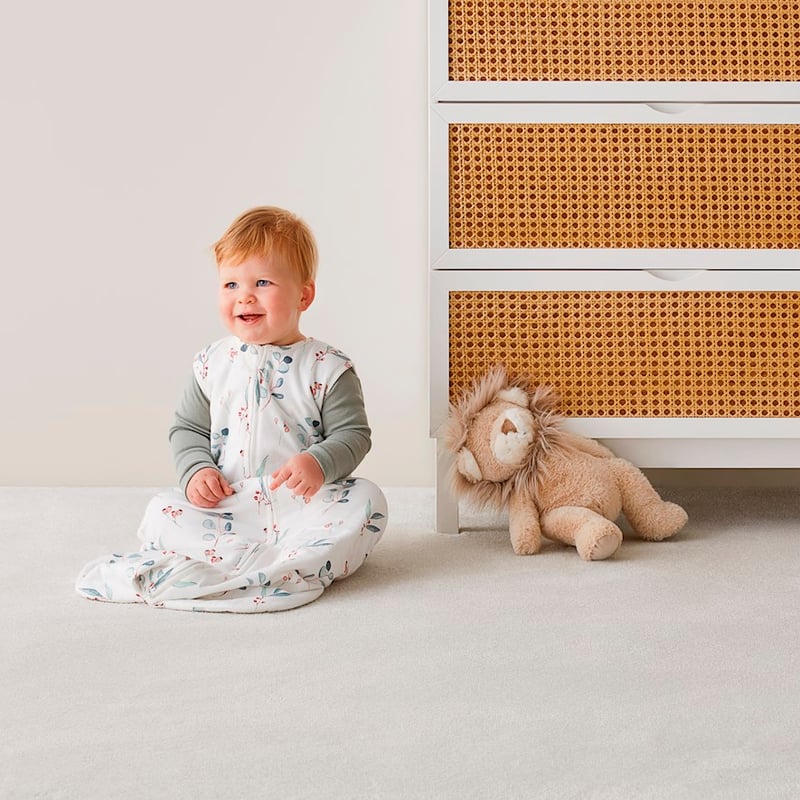 Baby Native Leaves Cotton Jersey Sleeping Bag