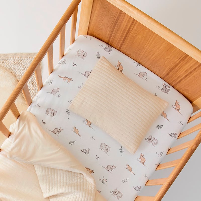 Boston Quilted Jersey Natural Cot Quilt Cover Set