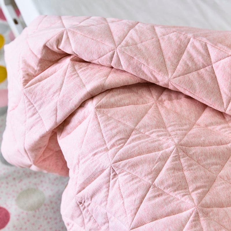 Harvie Jersey Cot Quilt Cover Set Pink