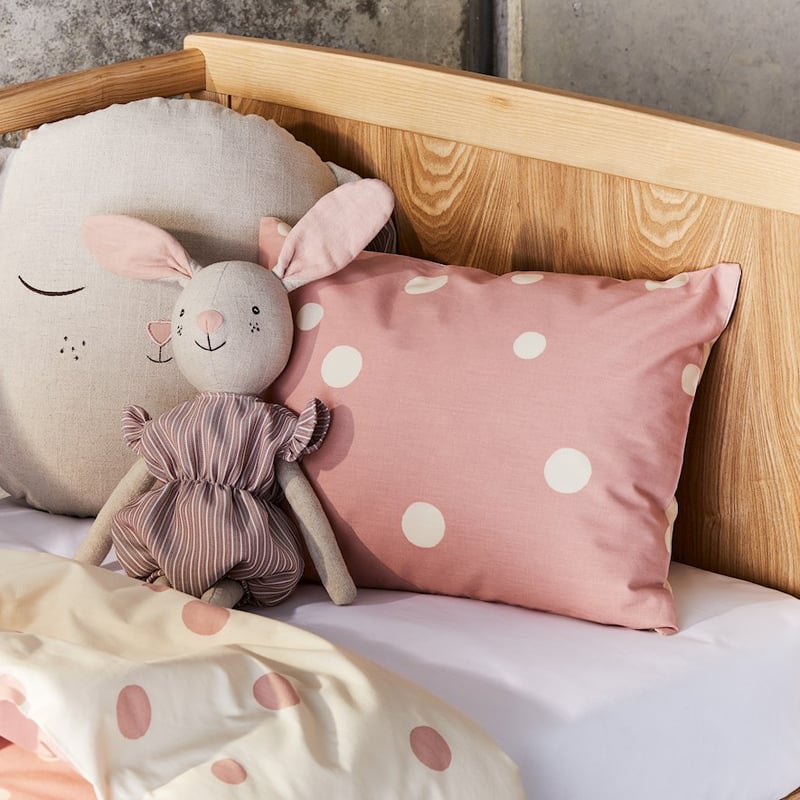 Mark Tuckey Polka Oatmeal Organic Cot Quilt Cover Set