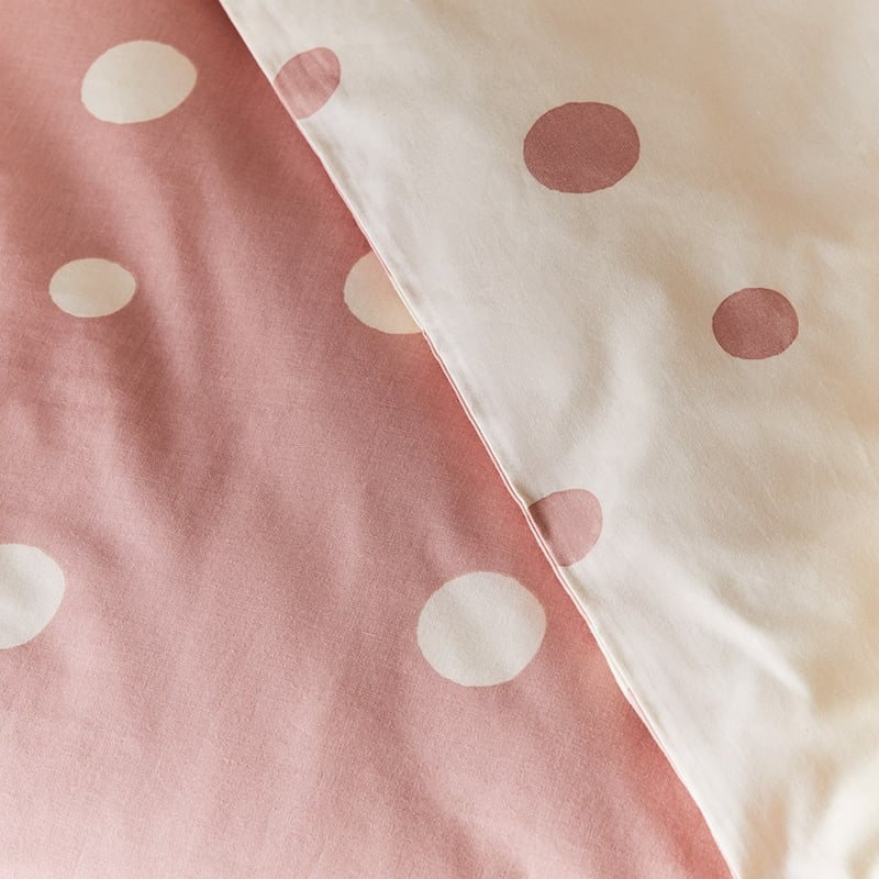 Mark Tuckey Polka Oatmeal Organic Cot Quilt Cover Set